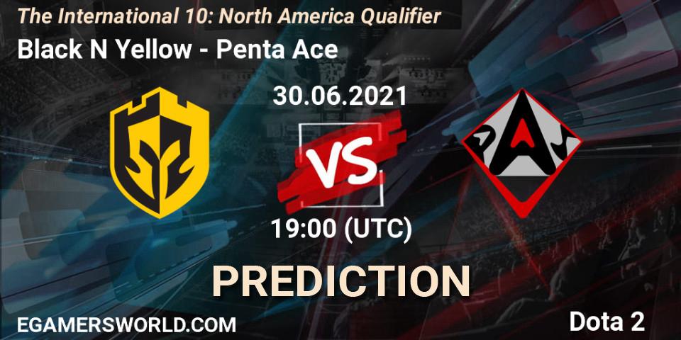 Black N Yellow - Penta Ace: ennuste. 30.06.2021 at 17:55, Dota 2, The International 10: North America Qualifier