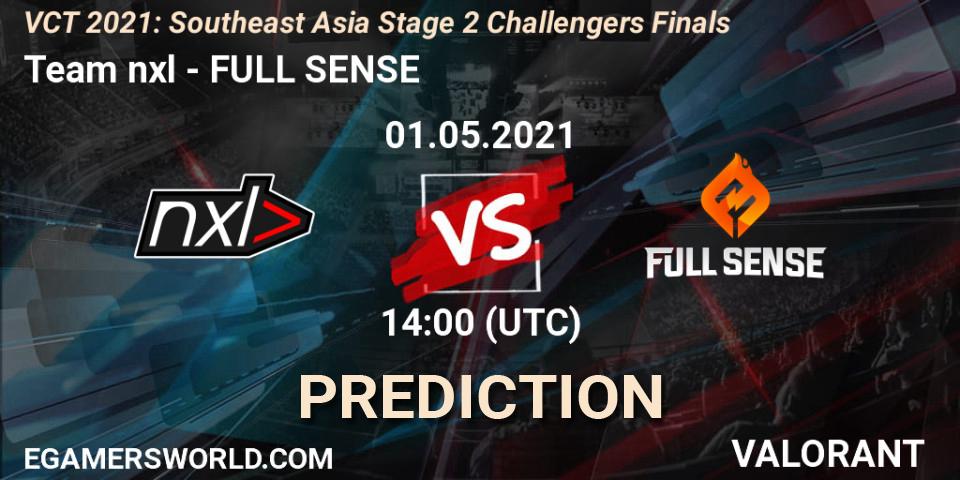 Team nxl - FULL SENSE: ennuste. 01.05.2021 at 15:30, VALORANT, VCT 2021: Southeast Asia Stage 2 Challengers Finals