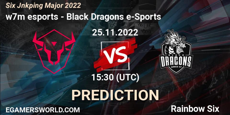 w7m esports - Black Dragons e-Sports: ennuste. 25.11.2022 at 09:30, Rainbow Six, Six Jönköping Major 2022