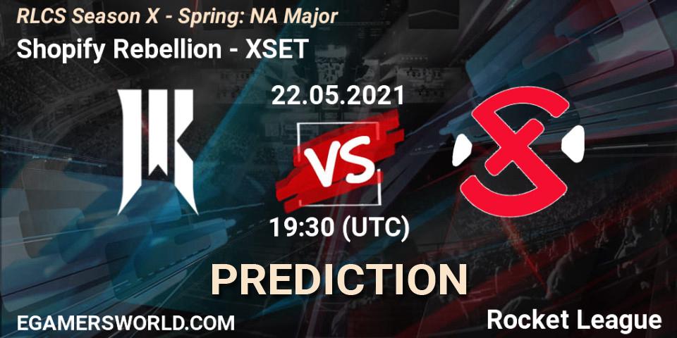 Shopify Rebellion - XSET: ennuste. 22.05.2021 at 19:15, Rocket League, RLCS Season X - Spring: NA Major
