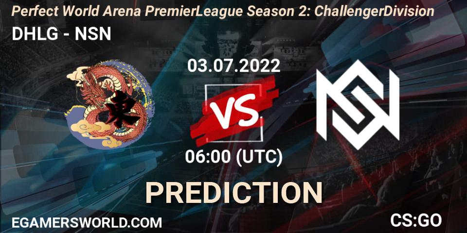 DHLG - NSN: ennuste. 03.07.2022 at 06:00, Counter-Strike (CS2), Perfect World Arena Premier League Season 2: Challenger Division