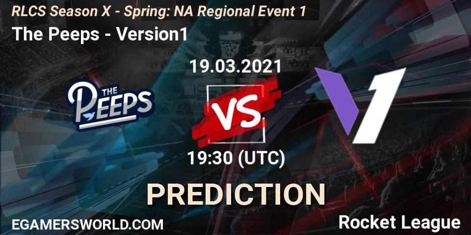 The Peeps - Version1: ennuste. 19.03.21, Rocket League, RLCS Season X - Spring: NA Regional Event 1