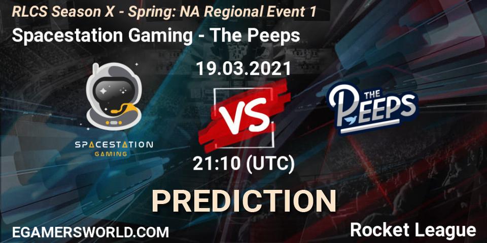 Spacestation Gaming - The Peeps: ennuste. 19.03.2021 at 21:05, Rocket League, RLCS Season X - Spring: NA Regional Event 1