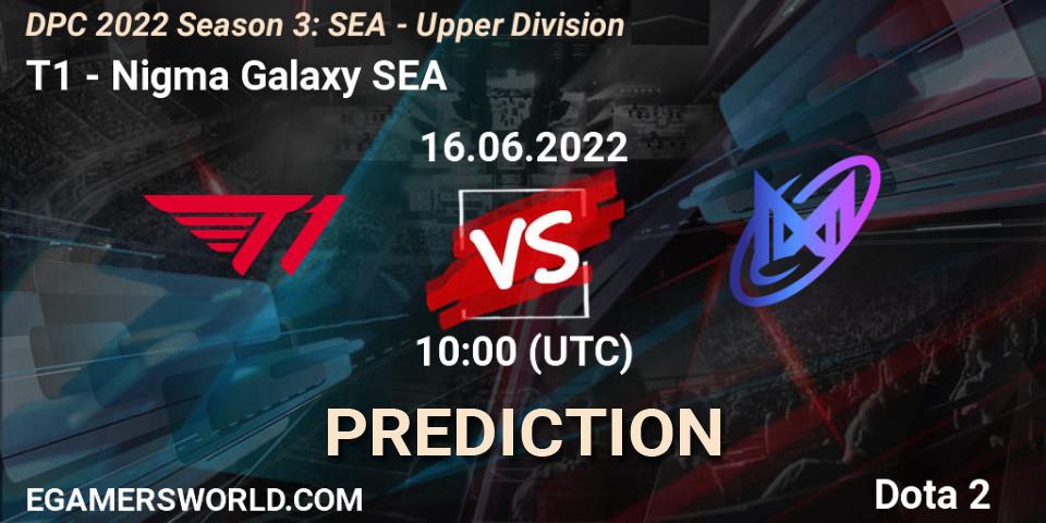 T1 - Nigma Galaxy SEA: ennuste. 16.06.2022 at 10:02, Dota 2, DPC SEA 2021/2022 Tour 3: Division I