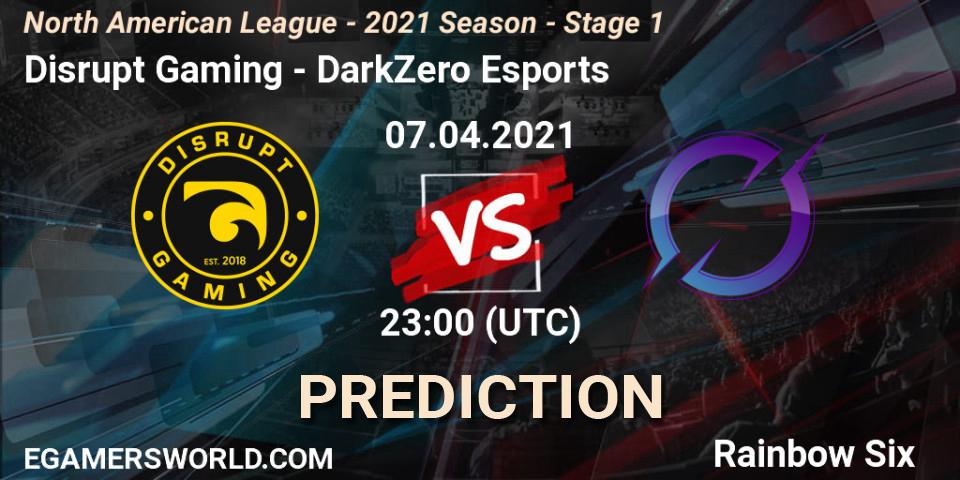 Disrupt Gaming - DarkZero Esports: ennuste. 07.04.2021 at 23:00, Rainbow Six, North American League - 2021 Season - Stage 1
