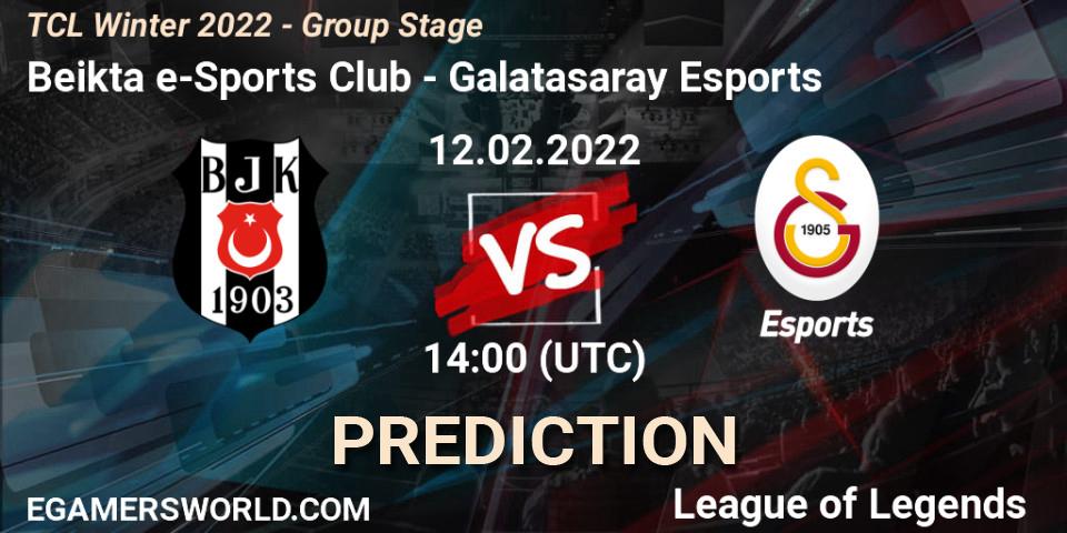 Beşiktaş e-Sports Club - Galatasaray Esports: ennuste. 12.02.2022 at 14:00, LoL, TCL Winter 2022 - Group Stage