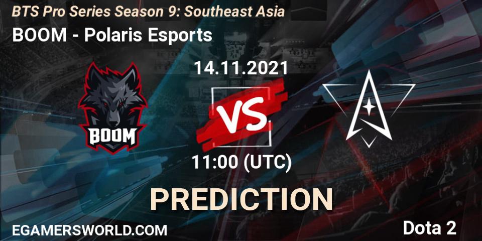 BOOM - Polaris Esports: ennuste. 14.11.2021 at 10:17, Dota 2, BTS Pro Series Season 9: Southeast Asia