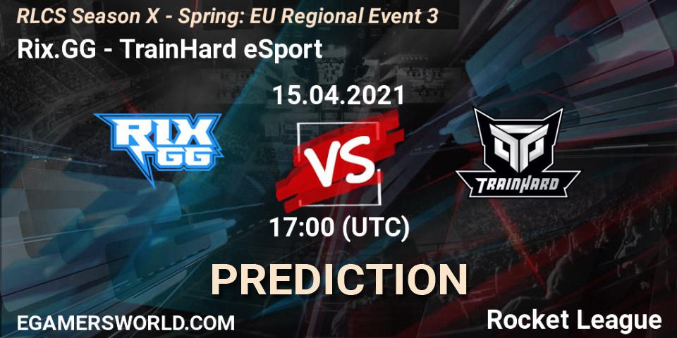 Rix.GG - TrainHard eSport: ennuste. 15.04.2021 at 17:00, Rocket League, RLCS Season X - Spring: EU Regional Event 3