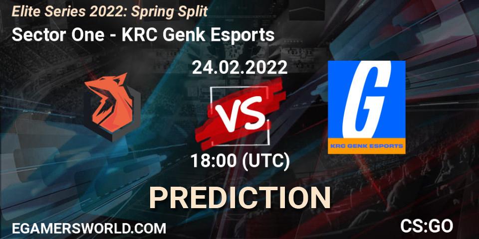 Sector One - KRC Genk Esports: ennuste. 24.02.2022 at 18:00, Counter-Strike (CS2), Elite Series 2022: Spring Split