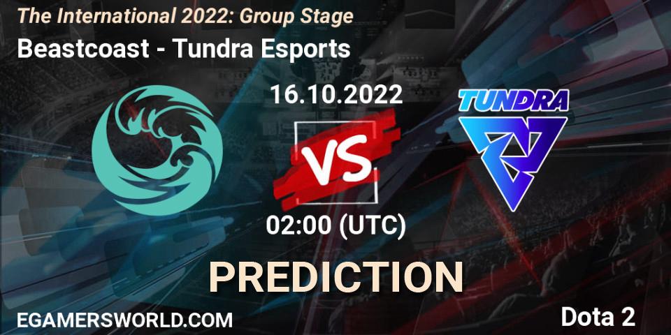 Beastcoast - Tundra Esports: ennuste. 16.10.2022 at 02:02, Dota 2, The International 2022: Group Stage
