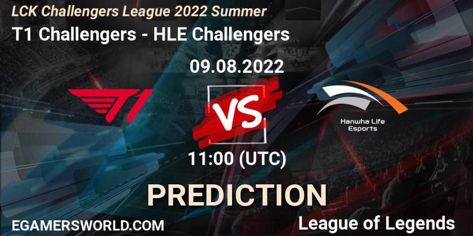 T1 Challengers - HLE Challengers: ennuste. 09.08.2022 at 11:30, LoL, LCK Challengers League 2022 Summer