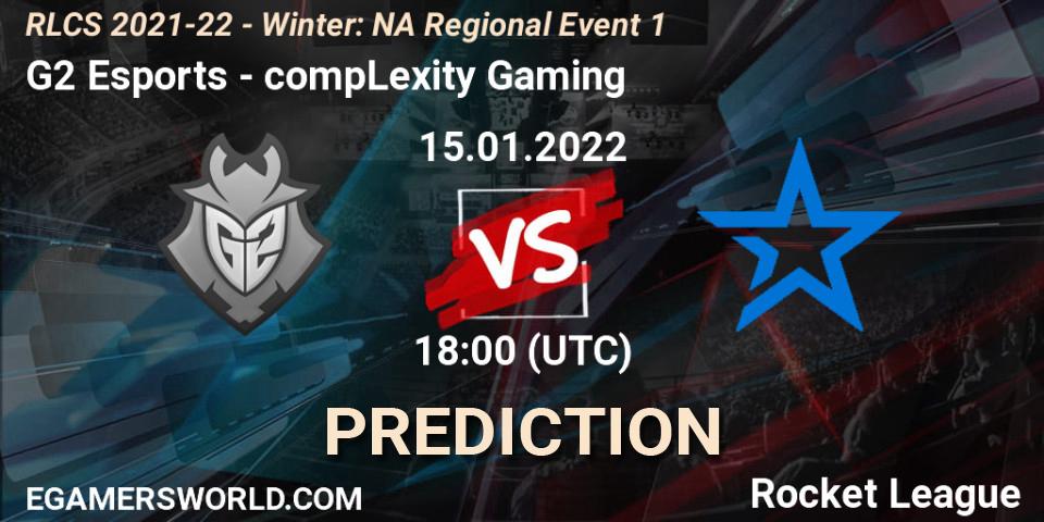 G2 Esports - compLexity Gaming: ennuste. 15.01.22, Rocket League, RLCS 2021-22 - Winter: NA Regional Event 1
