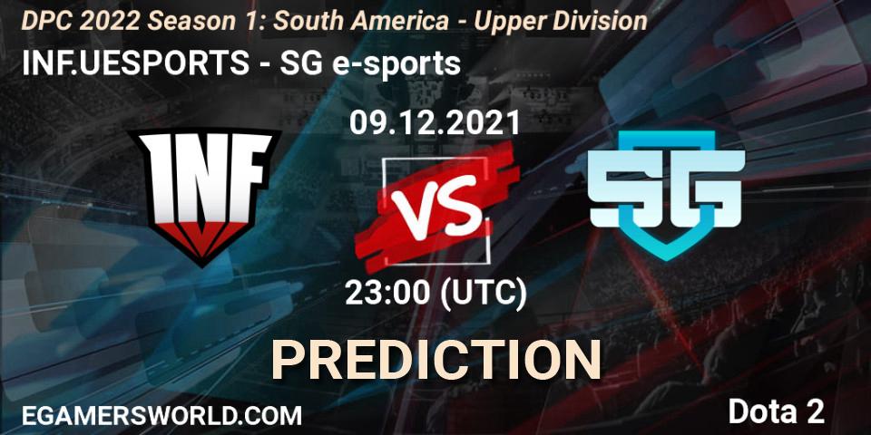 INF.UESPORTS - SG e-sports: ennuste. 09.12.2021 at 23:13, Dota 2, DPC 2022 Season 1: South America - Upper Division