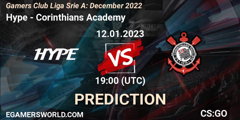 Hype - Corinthians Academy: ennuste. 12.01.23, CS2 (CS:GO), Gamers Club Liga Série A: December 2022