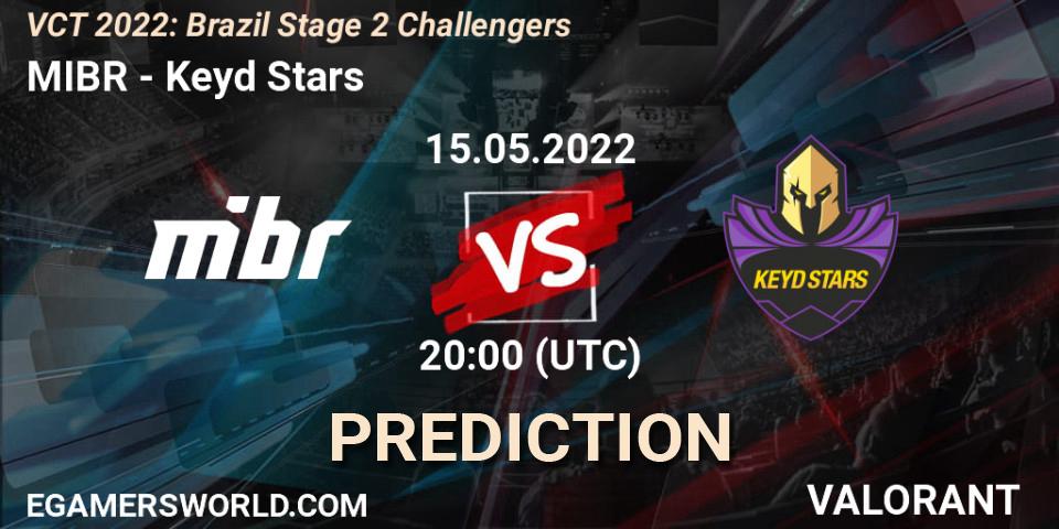 MIBR - Keyd Stars: ennuste. 15.05.2022 at 20:20, VALORANT, VCT 2022: Brazil Stage 2 Challengers