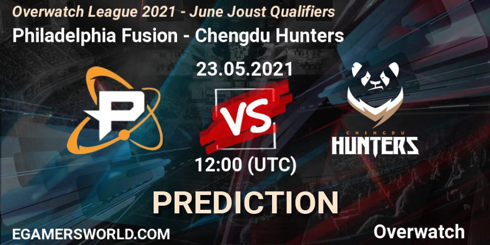 Philadelphia Fusion - Chengdu Hunters: ennuste. 23.05.2021 at 12:00, Overwatch, Overwatch League 2021 - June Joust Qualifiers