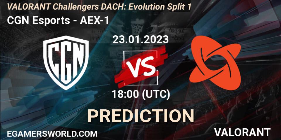 CGN Esports - AEX-1: ennuste. 23.01.23, VALORANT, VALORANT Challengers 2023 DACH: Evolution Split 1
