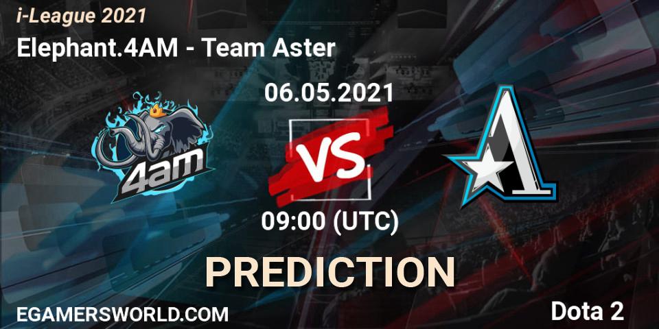 Elephant.4AM - Team Aster: ennuste. 06.05.2021 at 09:10, Dota 2, i-League 2021 Season 1