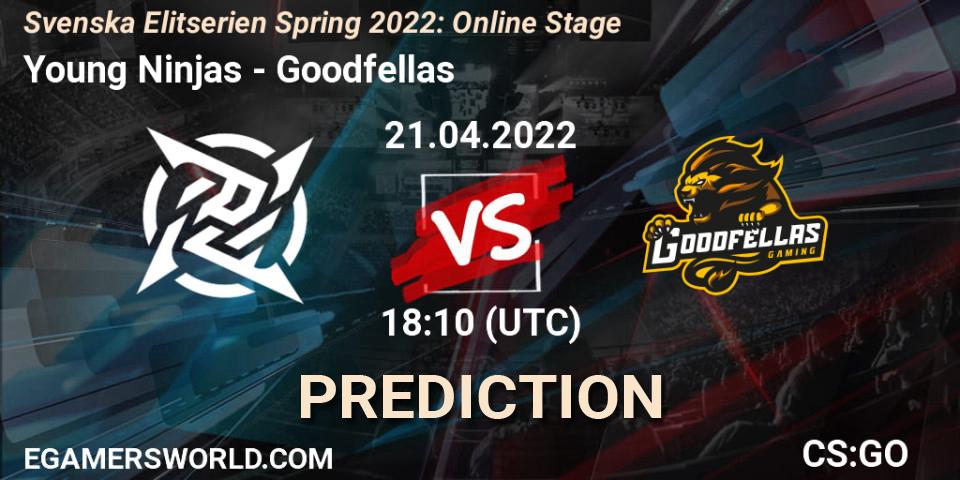 Young Ninjas - Goodfellas: ennuste. 21.04.22, CS2 (CS:GO), Svenska Elitserien Spring 2022: Online Stage