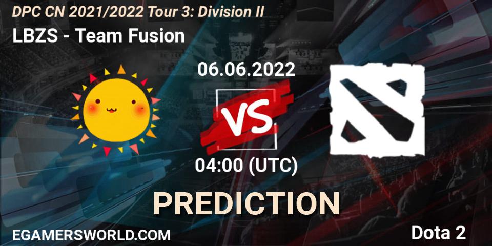 LBZS - Team Fusion: ennuste. 06.06.2022 at 04:06, Dota 2, DPC CN 2021/2022 Tour 3: Division II