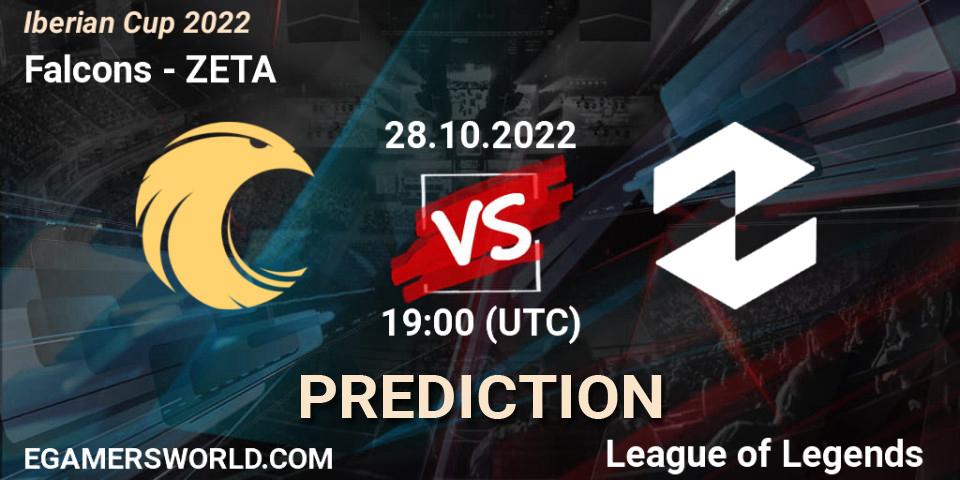 Falcons - ZETA: ennuste. 28.10.2022 at 19:00, LoL, Iberian Cup 2022