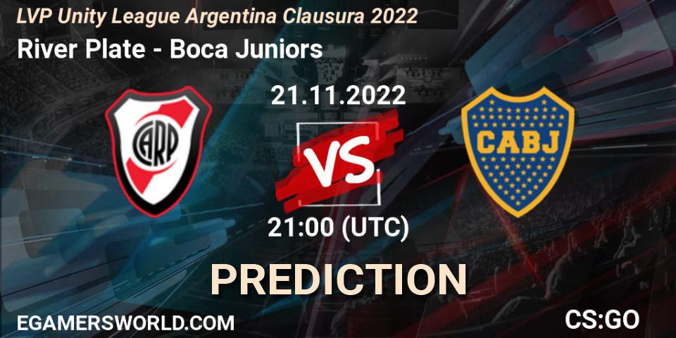 River Plate - Boca Juniors: ennuste. 21.11.2022 at 21:00, Counter-Strike (CS2), LVP Unity League Argentina Clausura 2022