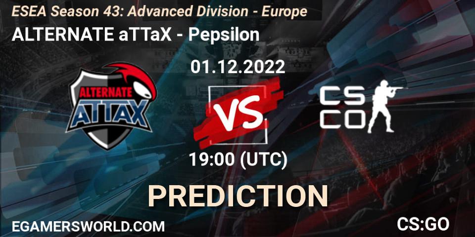 ALTERNATE aTTaX - Pepsilon: ennuste. 01.12.22, CS2 (CS:GO), ESEA Season 43: Advanced Division - Europe