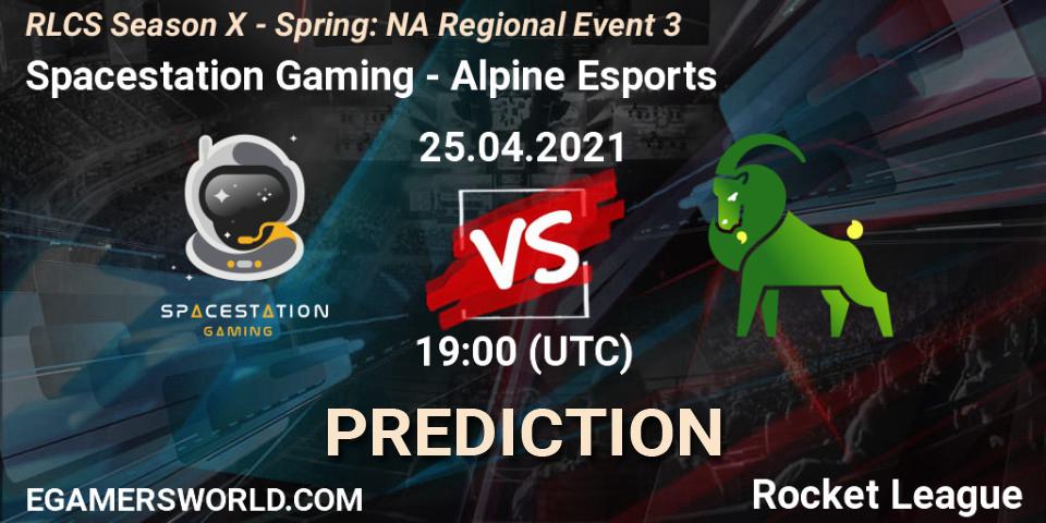 Spacestation Gaming - Alpine Esports: ennuste. 25.04.2021 at 19:00, Rocket League, RLCS Season X - Spring: NA Regional Event 3