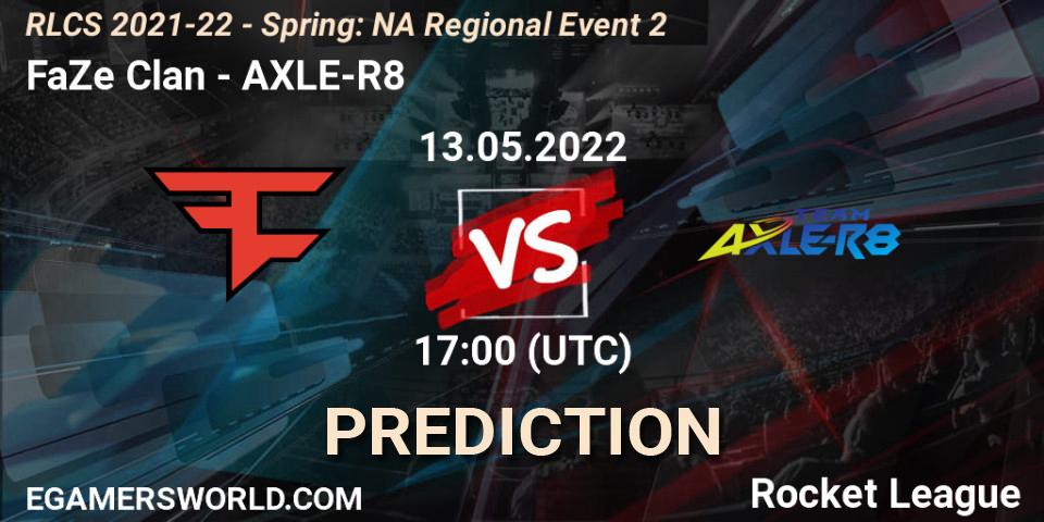 FaZe Clan - AXLE-R8: ennuste. 13.05.22, Rocket League, RLCS 2021-22 - Spring: NA Regional Event 2