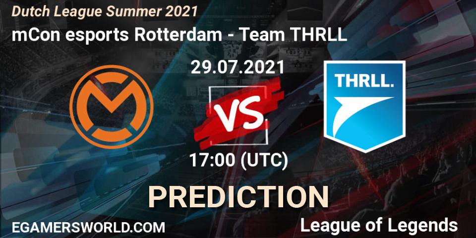 mCon esports Rotterdam - Team THRLL: ennuste. 29.07.2021 at 17:00, LoL, Dutch League Summer 2021