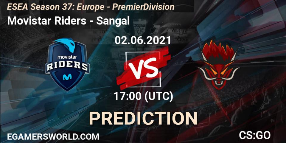 Movistar Riders - Sangal: ennuste. 02.06.2021 at 17:00, Counter-Strike (CS2), ESEA Season 37: Europe - Premier Division