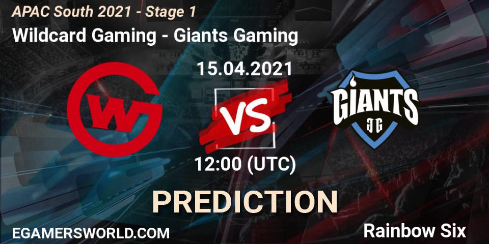 Wildcard Gaming - Giants Gaming: ennuste. 15.04.21, Rainbow Six, APAC South 2021 - Stage 1