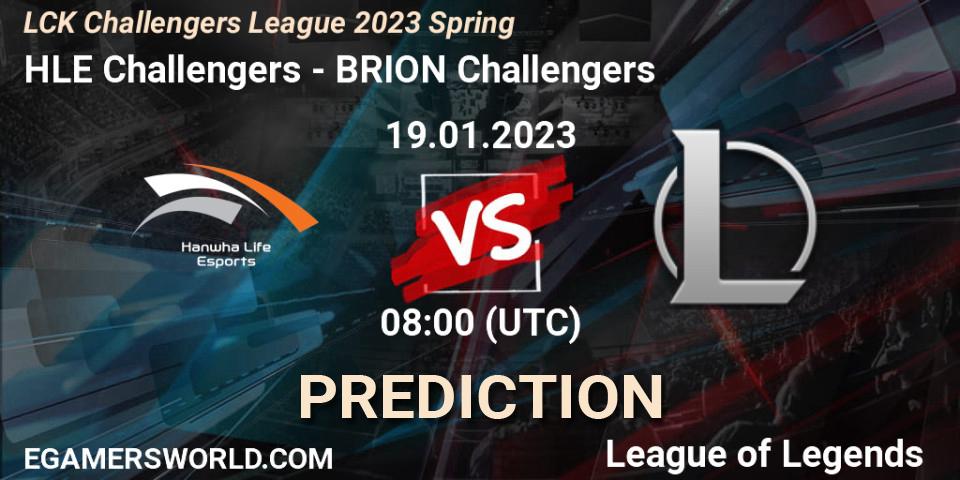 HLE Challengers - Brion Esports Challengers: ennuste. 19.01.2023 at 08:00, LoL, LCK Challengers League 2023 Spring