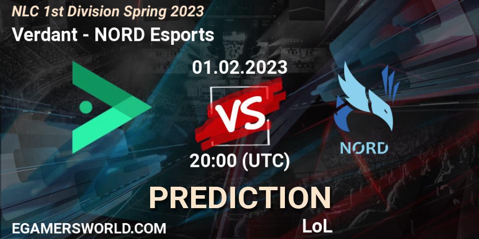 Verdant - NORD Esports: ennuste. 01.02.23, LoL, NLC 1st Division Spring 2023