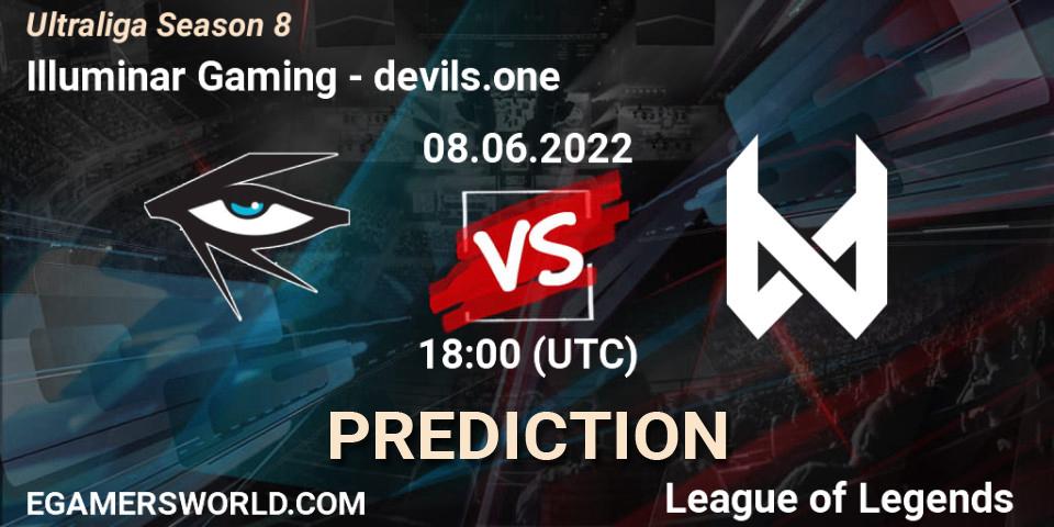 Illuminar Gaming - devils.one: ennuste. 08.06.2022 at 19:00, LoL, Ultraliga Season 8