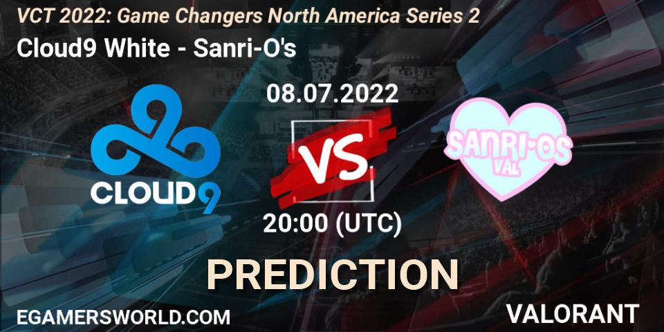 Cloud9 White - Sanri-O's: ennuste. 08.07.2022 at 20:15, VALORANT, VCT 2022: Game Changers North America Series 2