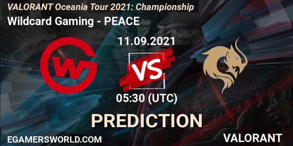 Wildcard Gaming - PEACE: ennuste. 11.09.2021 at 05:30, VALORANT, VALORANT Oceania Tour 2021: Championship