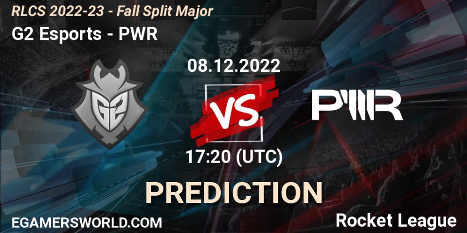 G2 Esports - PWR: ennuste. 08.12.2022 at 17:15, Rocket League, RLCS 2022-23 - Fall Split Major