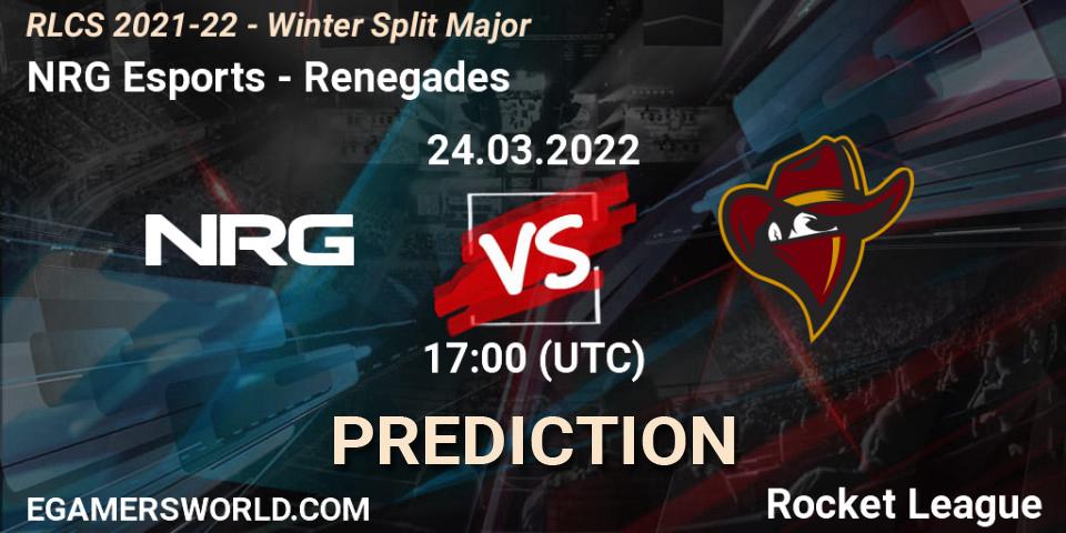 NRG Esports - Renegades: ennuste. 24.03.22, Rocket League, RLCS 2021-22 - Winter Split Major