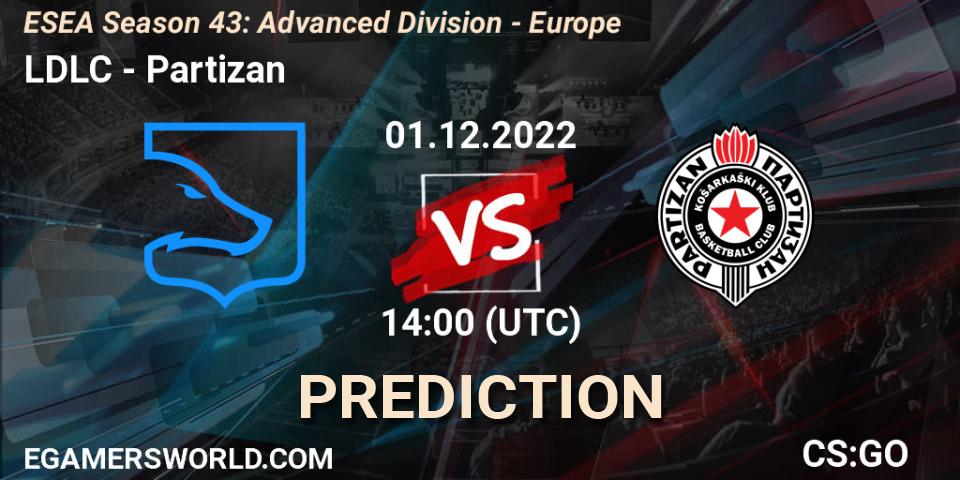 LDLC - Partizan: ennuste. 01.12.22, CS2 (CS:GO), ESEA Season 43: Advanced Division - Europe