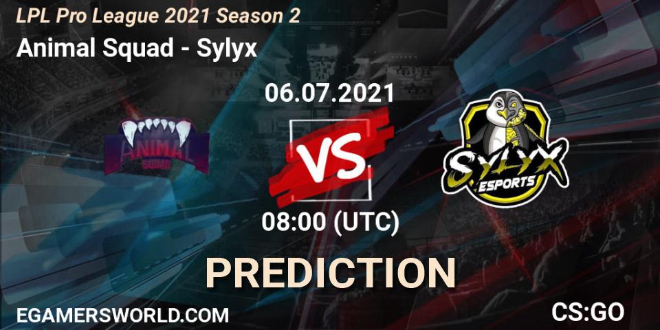 Animal Squad - Sylyx: ennuste. 06.07.2021 at 08:00, Counter-Strike (CS2), LPL Pro League 2021 Season 2