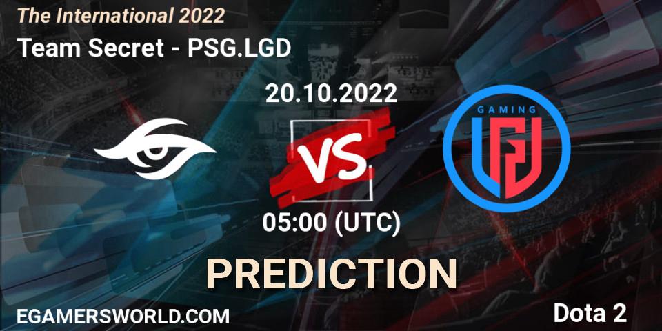 Team Secret - PSG.LGD: ennuste. 20.10.22, Dota 2, The International 2022