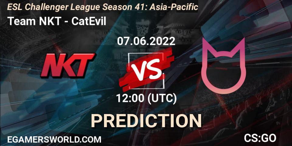 Team NKT - CatEvil: ennuste. 07.06.2022 at 12:00, Counter-Strike (CS2), ESL Challenger League Season 41: Asia-Pacific