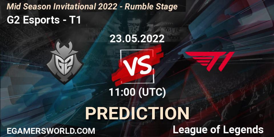 G2 Esports - T1: ennuste. 23.05.2022 at 11:00, LoL, Mid Season Invitational 2022 - Rumble Stage
