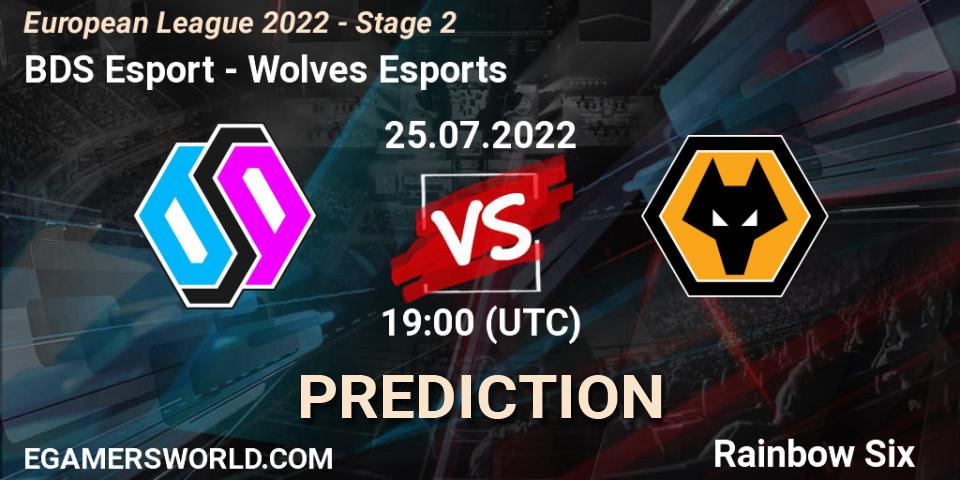 BDS Esport - Wolves Esports: ennuste. 25.07.2022 at 18:00, Rainbow Six, European League 2022 - Stage 2