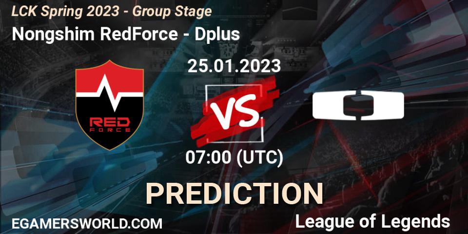 Nongshim RedForce - Dplus: ennuste. 25.01.2023 at 08:00, LoL, LCK Spring 2023 - Group Stage