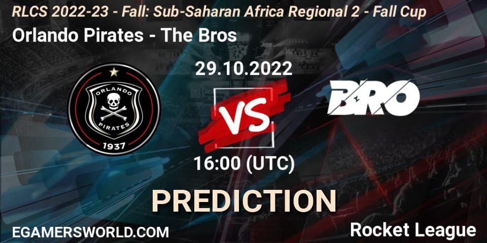 Orlando Pirates - The Bros: ennuste. 29.10.2022 at 16:00, Rocket League, RLCS 2022-23 - Fall: Sub-Saharan Africa Regional 2 - Fall Cup