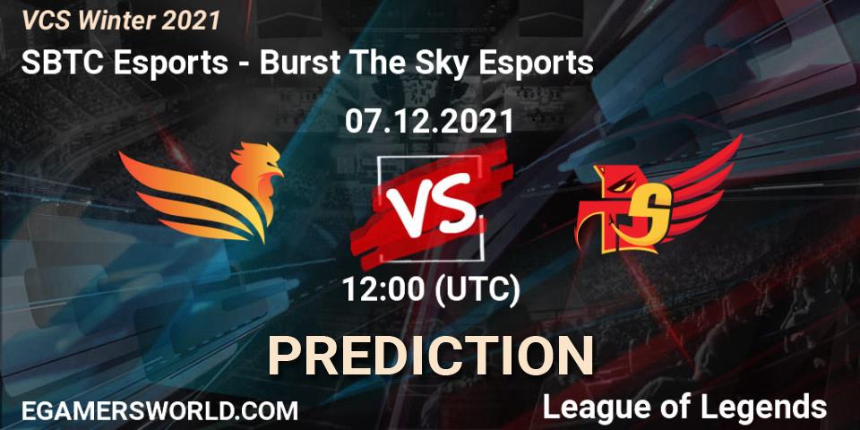 SBTC Esports - Burst The Sky Esports: ennuste. 12.12.2021 at 12:20, LoL, VCS Winter 2021