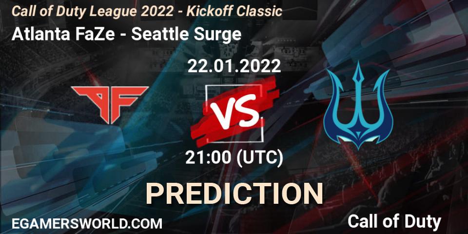 Atlanta FaZe - Seattle Surge: ennuste. 22.01.22, Call of Duty, Call of Duty League 2022 - Kickoff Classic