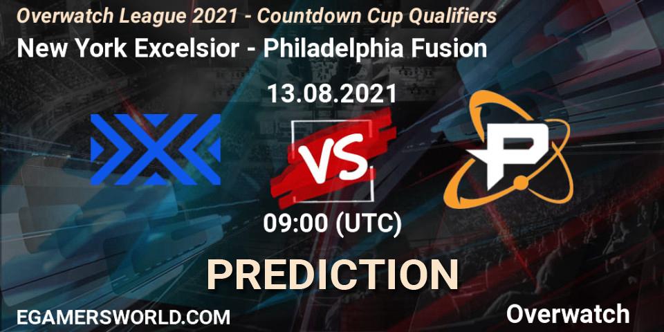 New York Excelsior - Philadelphia Fusion: ennuste. 07.08.2021 at 09:00, Overwatch, Overwatch League 2021 - Countdown Cup Qualifiers